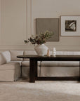 Fable - 3 Piece Slipcover Dining Banquette L-Shape - Beige