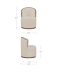 Rossi - Swivel Dining Chair Stripe - Multicolor