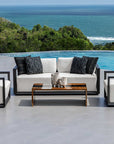 Remsen - Outdoor Sofa - Black / Oyster
