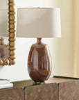 Vinson - Glossy Table Lamp - Brown