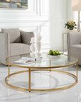 Radius - Modern Circular Coffee Table - Gold