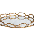 Cable - Chain Mirrored Tray - Gold
