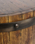 Ceylon - Wine Barrel Side Table - Dark Brown