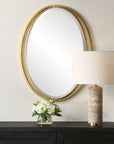 Rhodes - Gold Oval Mirror