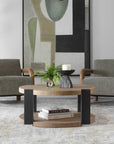 Loana - Industrial Coffee Table - Light Brown