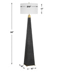 Lathey - Tapered Floor Lamp - Black