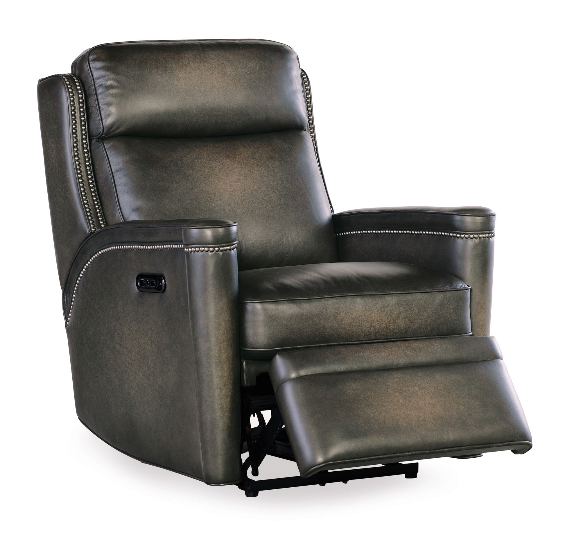 MS - Hamilton Power Recliner With Power Headrest - Dark Brown