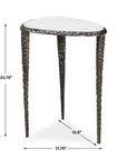 Arnold - Marble Accent Table - Bronze,White