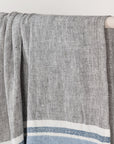 Lima - Throw - Capri Blue / Dark Gray