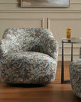 Ansel - Tapestry Swivel Chair - Green