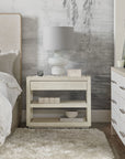 Cascade - 1-Drawer 1-Shelf Nightstand - Beige