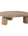 Tiernan - Reclaimed Oak Round Coffee Table - Woodtone