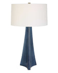Teramo - Scalloped Ceramic Table Lamp - Blue