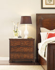 Charleston - Three-Drawer Wood Nightstand - Dark Brown