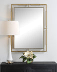 It's All Connected - Rectangle Brass Mirror