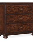 Charleston - Three-Drawer Wood Nightstand - Dark Brown