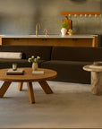 Naomi - 3 Piece Wave Modular Sectional - Dark Brown