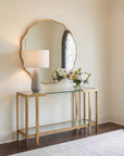 Kendrick - Glass Console Table - Gold