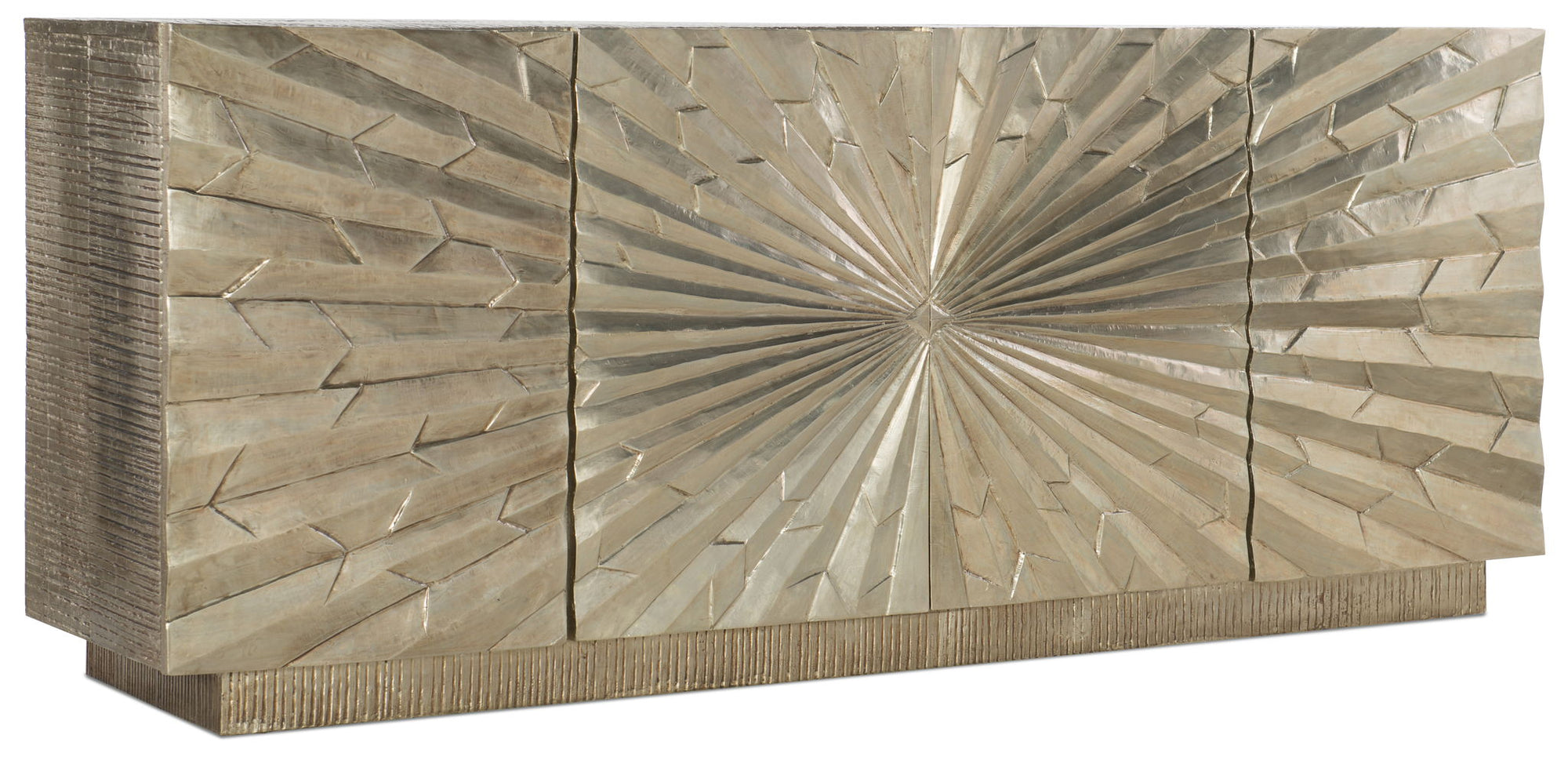Melange - 78" Big Bang Entertainment Console - Pearl Silver