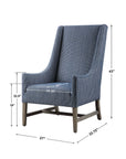 Galiot - Wingback Accent Chair - Blue
