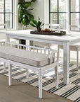 Modern Farmhouse - Finn Dining Bench - White