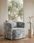 Cecil - Accent Chair Tapestry - Blue / Gray
