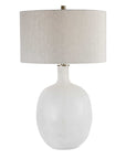 Whiteout - Mottled Glass Table Lamp - White