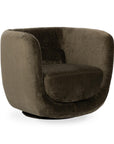 Nico - Upholstered Swivel Chair - Olive Green