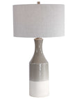 Savin - Ceramic Table Lamp - Pearl Silver