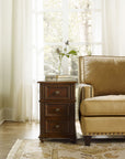 Leesburg - Chairside Chest - Dark Brown