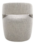 Barrow - Performance Fabric Rolling Dining Chair - Pearl Silver