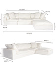 Clay - Livesmart Fabric Lounge Modular Sectional - Cream