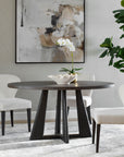 Pulsar - Round Walnut Dining Table - Gray