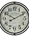 Nakul - Industrial Wall Clock - Pearl Silver