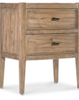 Vineyard Row - Two Drawer Nightstand - Light Brown