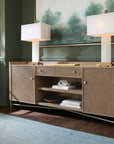 Sonnet - Sonnet Credenza - Dark Gray / Light Brown
