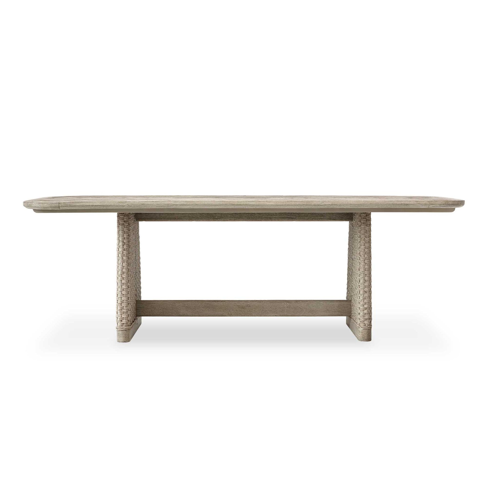 Harbor - Herringbone Indoor-Outdoor Dining Table - Brown