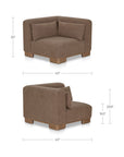 June - Corner Chair - Dark Brown