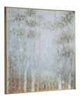Cotton Woods - Hand Painted Canvas - Light Blue