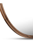 Alcott - Round Accent Mirror Large - Dark Brown