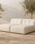 Sunseeker - 2 Piece Outdoor Sun Lounger - Brown Stripe