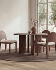Emil - Dining Chair (Set of 2) - Cream / White / Dark Brown