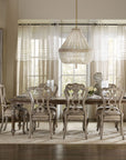 Chatelet - Rectangle Leg Dining Table With 2 18" Leaves - Light Brown