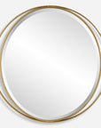 Rhodes - Gold Round Mirror