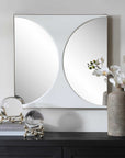 New Moon - Mirrored Wall Decor - White