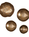Lucky Coins - Wall Bowls (Set of 4) - Brass