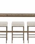 Montclair - Brindle Console With 3 Stools - Light Brown / Beige