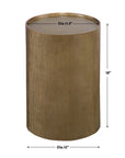 Adrina - Drum Accent Table - Gold