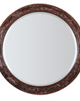 Charleston - Round Mirror - Dark Brown