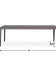 Polanco - Outdoor Aluminum Dining Table - Black